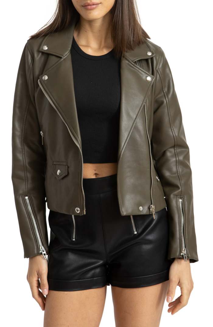 BLANKNYC Faux Leather Moto Jacket