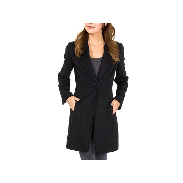 Alpine Swiss Stella Womens Wool Single Button Overcoat