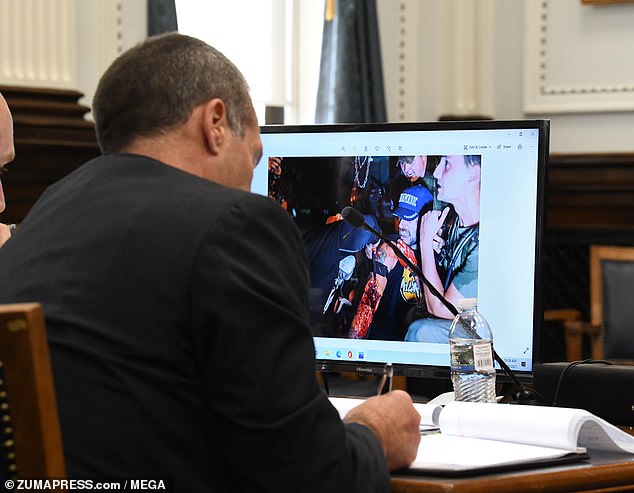The court was shown images of the shooting that clearly showed Grosskreutz grimacing and screaming in agony while he cradled his right arm