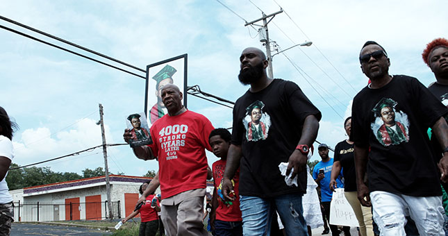 A still from the 2020 documentary "What Killed Michael Brown?," in which Steele and his filmmaker son Eli challenge the mainstream narrative of black victimization; the film was temporarily banned on Amazon. (COURTESY OF MAN OF STEELE PRODUCTIONS)