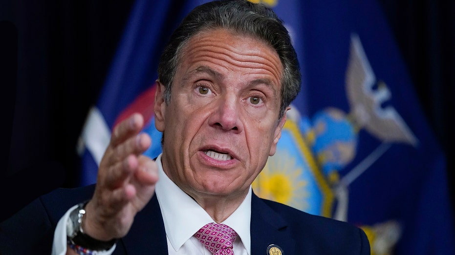 New York Gov. Andrew Cuomo speaks during a news conference, Monday, May 10, 2021, in New York.