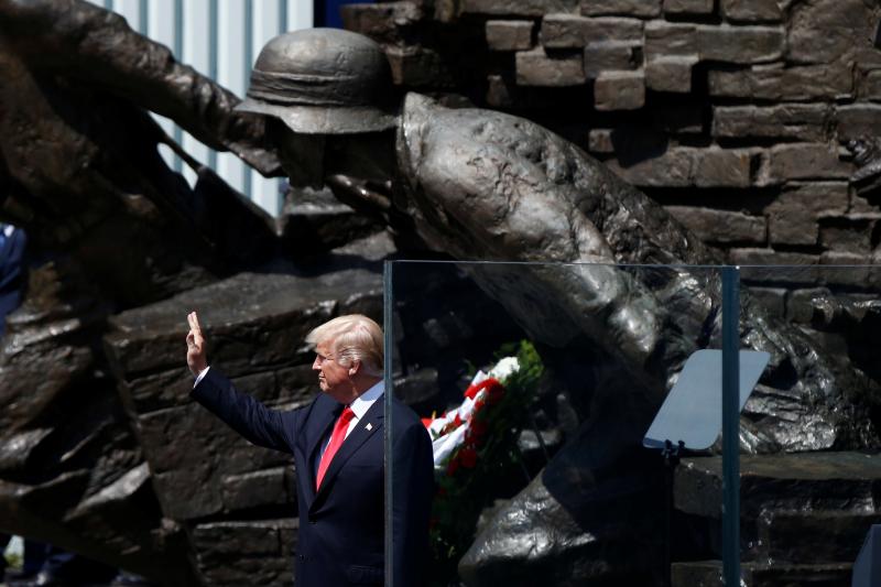 Trump speaking in Warsaw, Poland, July 2017