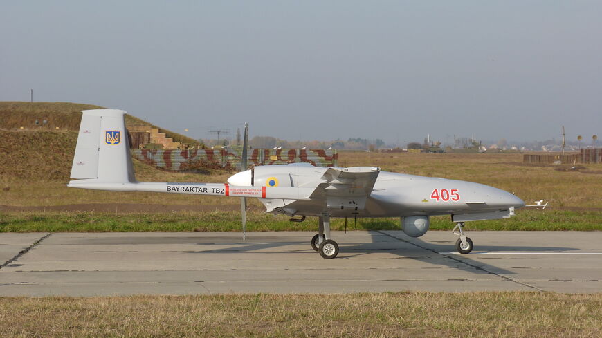 Turkish Bayraktar TBT 2 drones are seen in Ukraine in this undated picture. (Courtesy of the Air Force Command of the Armed Forces of Ukraine)