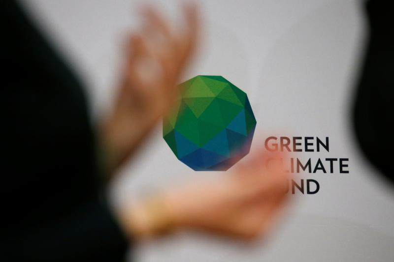 Arriving at a Green Climate Fund pledging conference in Paris, October 2019