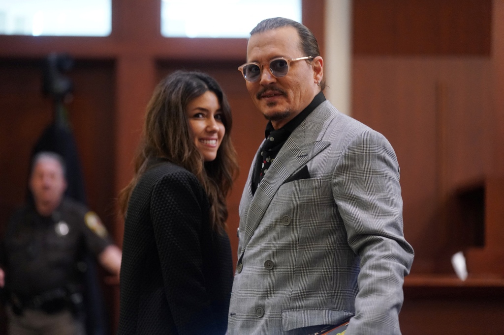 Johnny Depp and his now famous attorney Camille Vasquez.
