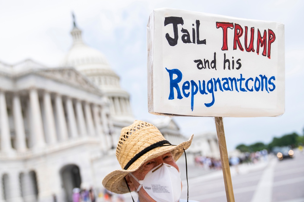 An Associated Press/NORC survey found that 86% of Democrats believe former President Donald Trump should face charges for his role in the Jan. 6 Capitol riot. 