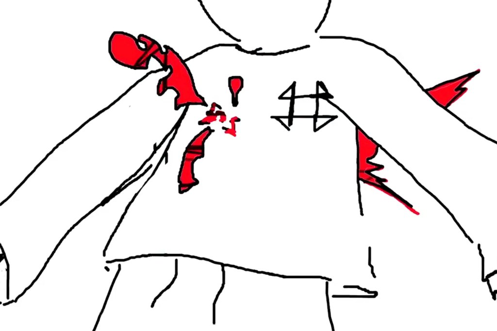 A person is killed in a drawing made by Robert Bobby Crimo.