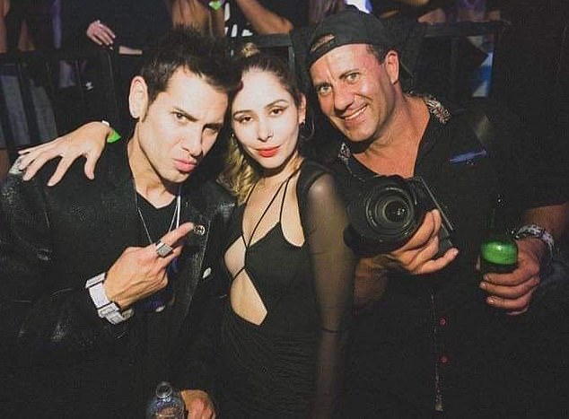Pearce (left) and Cabralez-Arzola (center) are pictured together at a warehouse party on November 13 2021, hours before the architect and her model friend Christy Giles suffered fatal overdoses