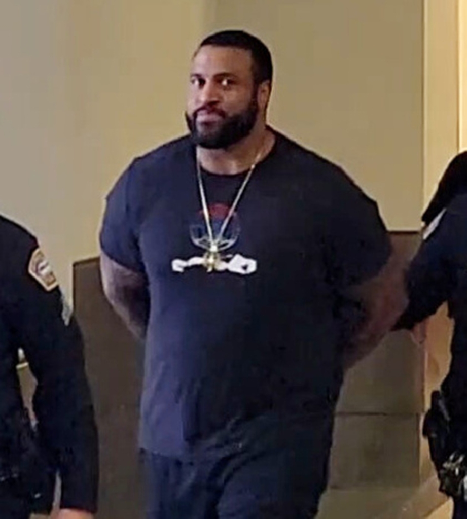 Saturday, July 9, 2022 - NFL offensive lineman Duane Brown was nabbed by TSA security after allegedly trying to board an aircraft with a stolen firearm. The 6'4" 315 pound free agent is spotted being escorted to an awaiting vehicle by several police officers. Brown has been wreaking havoc on defenses since 2008 and the free agent last played for the 2021 Seattle Seahawks. Depending on the potential charges, Brown may have very well played his last snap in the NFL. X17online.com
