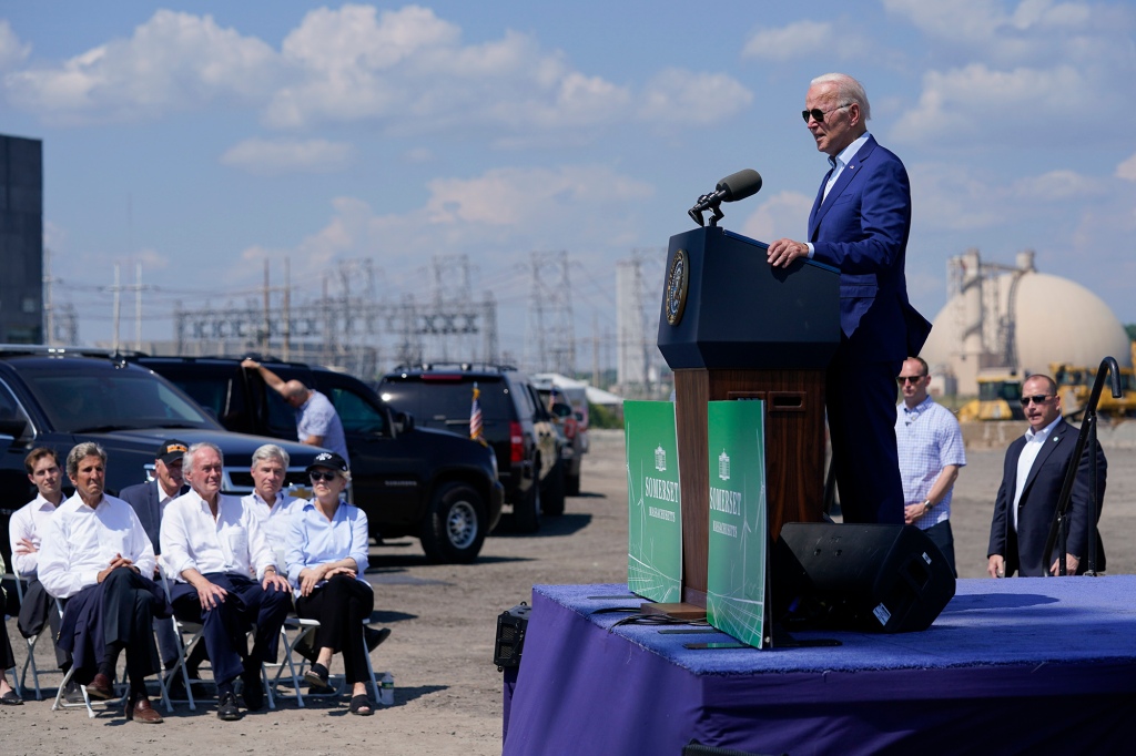 Biden was speaking about the negative health effects of emissions from oil refineries near his childhood home in Delaware.