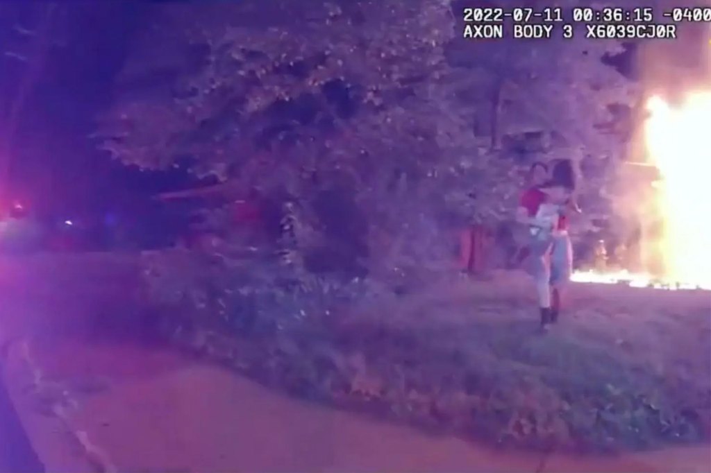 Bostic beat law enforcement in entering the burning home.