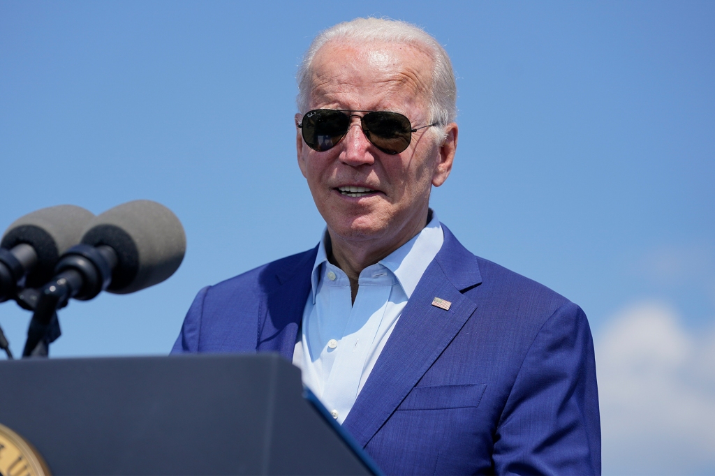 President Biden said that he has cancer in a potential gaffe during a speech Somerset, Mass on July 20, 2022.