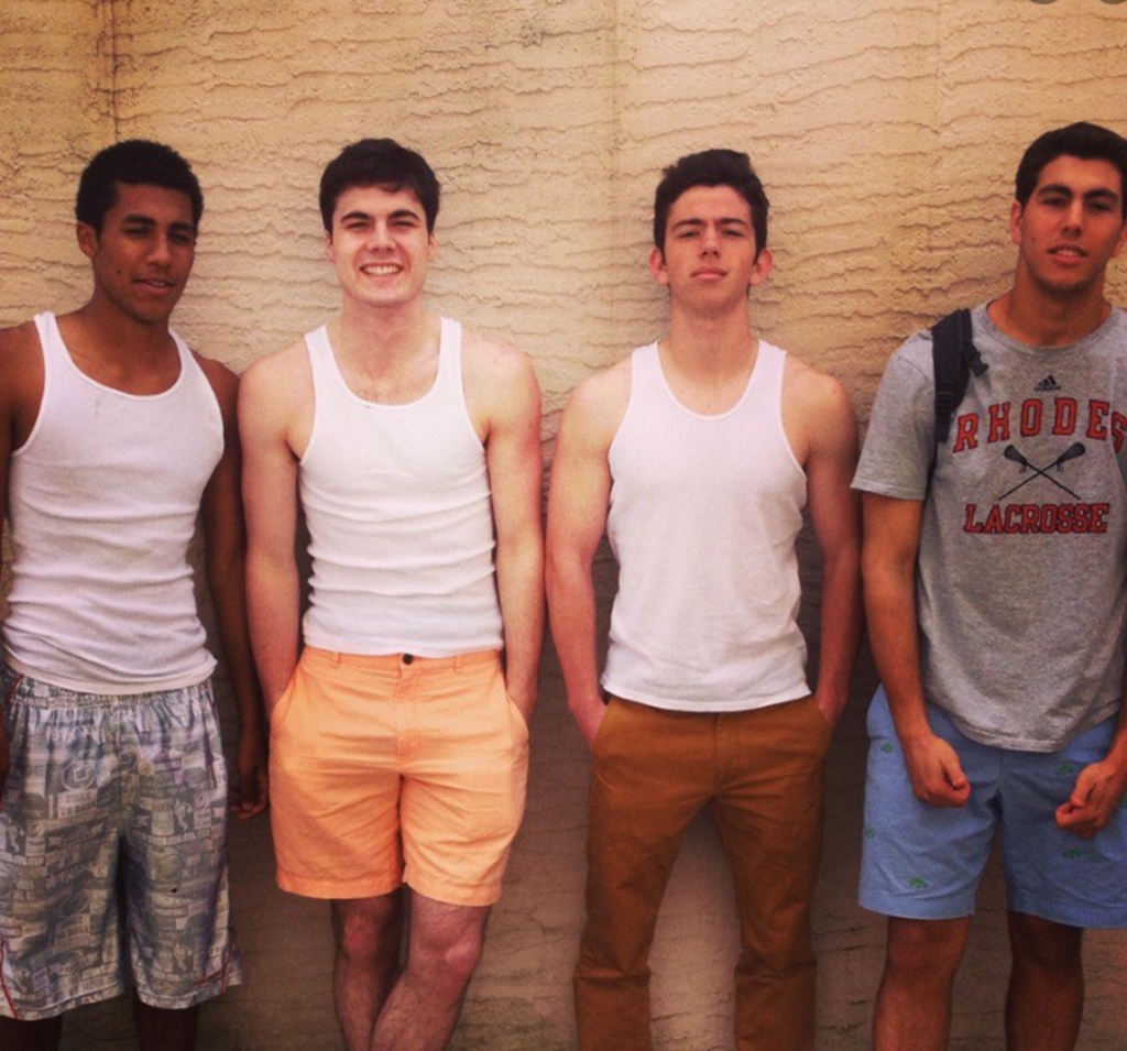 Friend describe Solomon (far right) as  seeming anti-social.