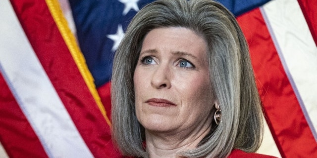 Senator Joni Ernst, a Republican from Iowa, listens during a Republican news conference on Capitol Hill in Washington, D.C. (Al Drago/Bloomberg)