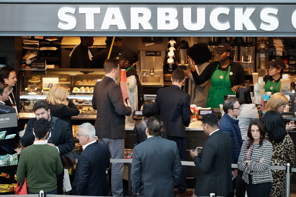 Schultz ushered in a policy allowing anyone to come off the street and use Starbucks&rsquo; bathrooms, without having to pay like these customers. The move backfired when junkies started using the facilities to shoot up.