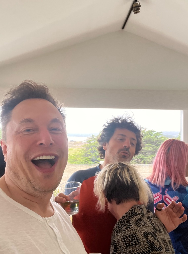 Elon Musk with Google co-founder Sergey Brin.