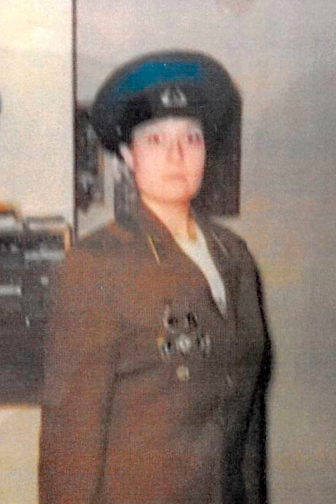 Gwynn Darle Morrison in KGB uniform.