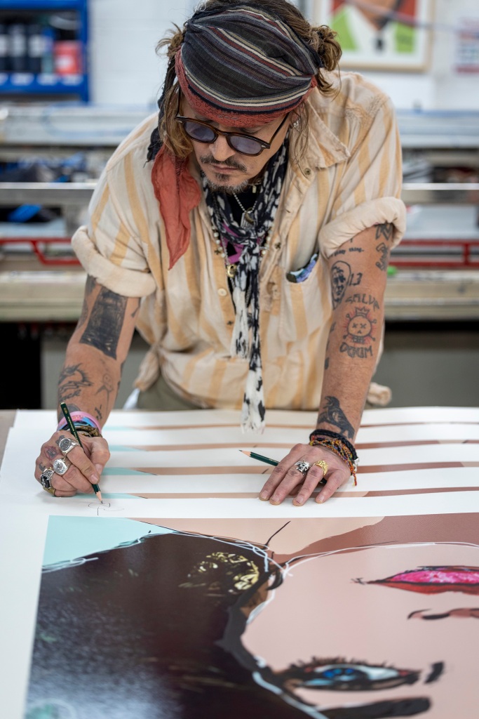Johnny Depp, the artist.