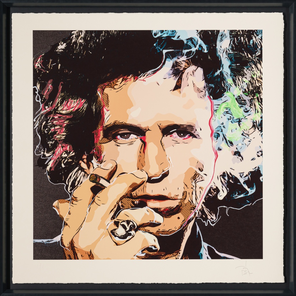Depp's painting of Keith Richards.