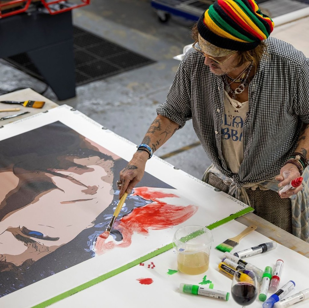 Johnny Depp, the artist.