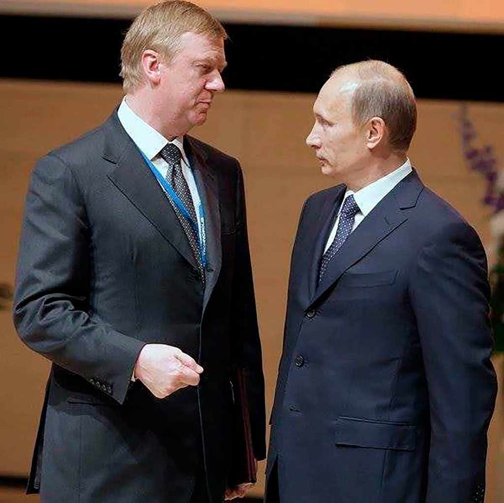 Anatoly Chubais with Vladimir Putin