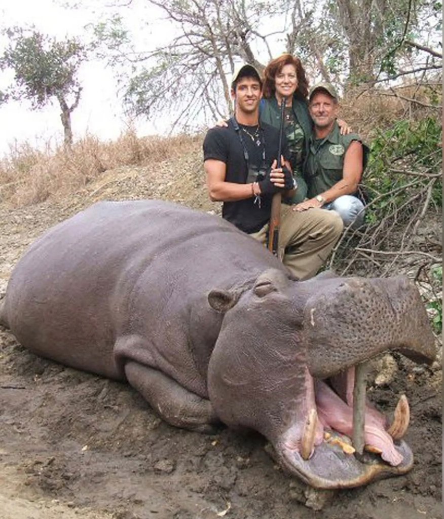 Lawrence &ldquo;Larry&rdquo; Rudolph with a killed hippo