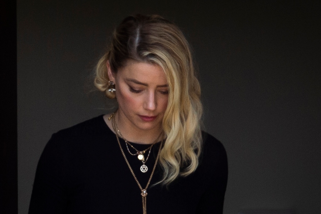 Actress Amber Heard departs the Fairfax County Courthouse on June 1, 2022 in Fairfax, Virginia.