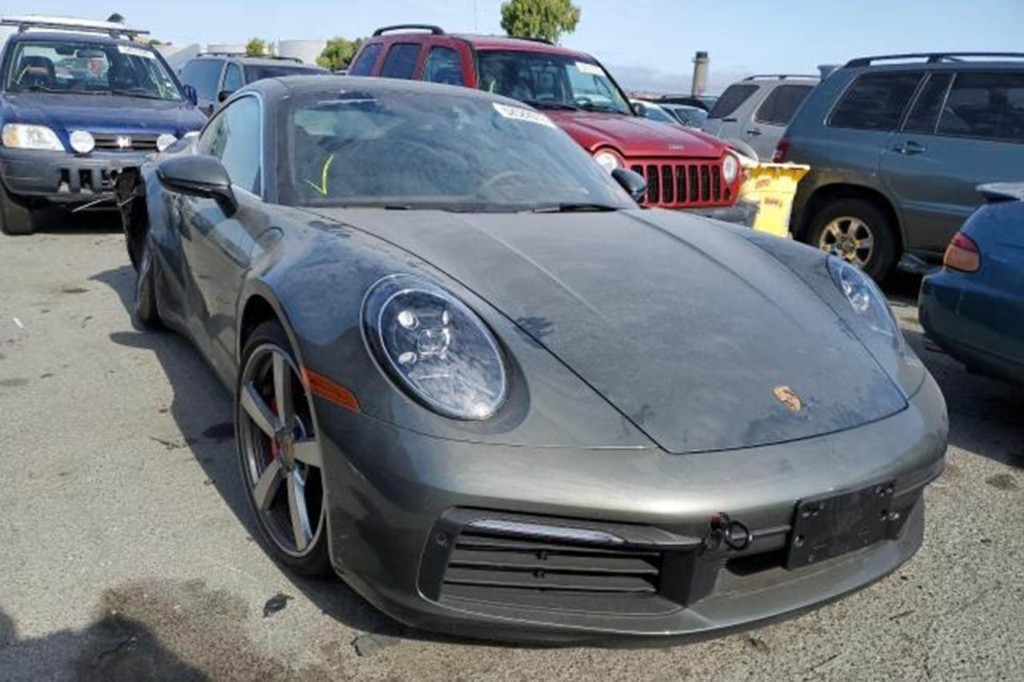 copart.com photo of Paul Pelosi's porsche for sale.