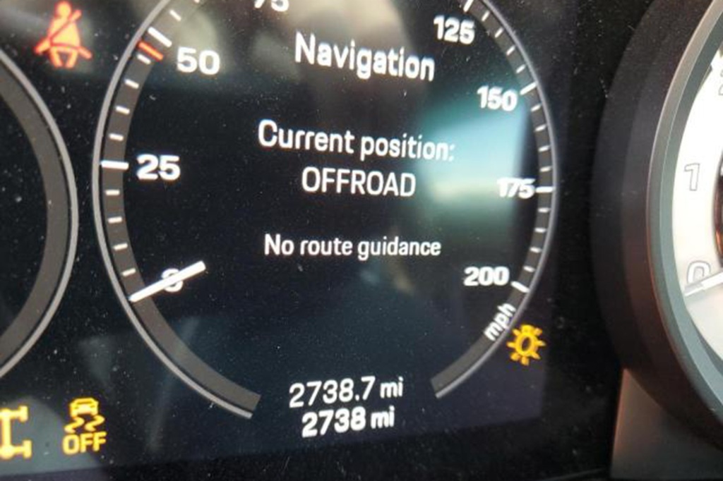 Dashboard of Paul Pelosi's Porsche