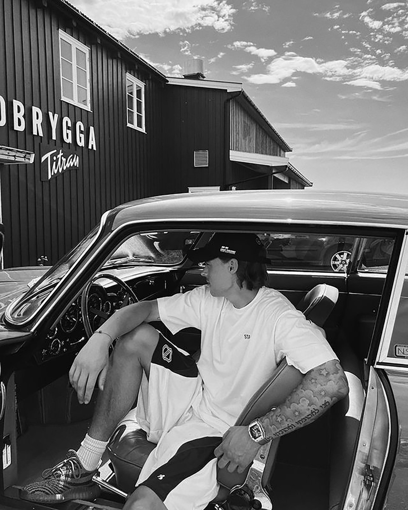 Witz&oslash;e taking his father's vintage Aston Martin for a spin in his native Fr&oslash;ya, a small island in Norway.