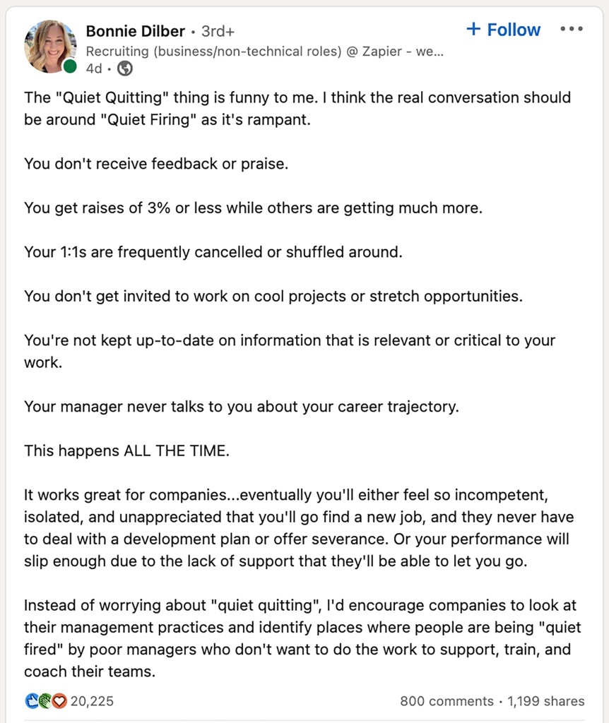 The post resonated with a lot of people.