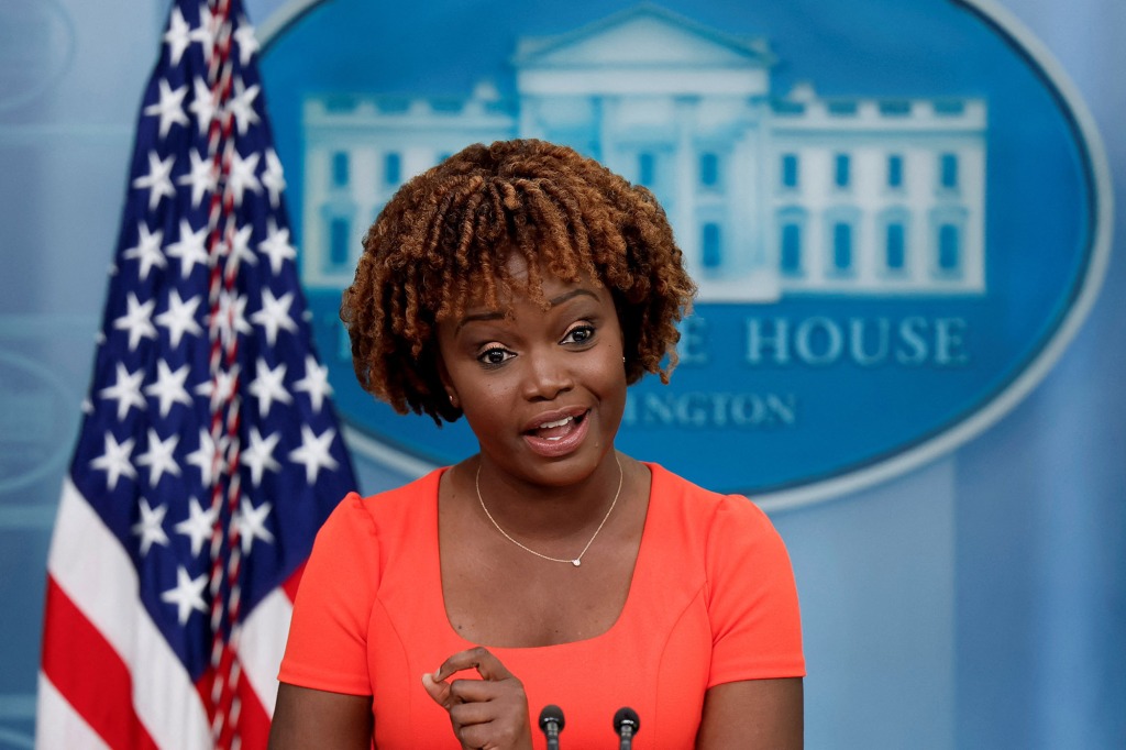 Press secretary Karine Jean-Pierre mistakenly called the Nord Stream 1 Pipeline "Nordstrom" during a press conference.