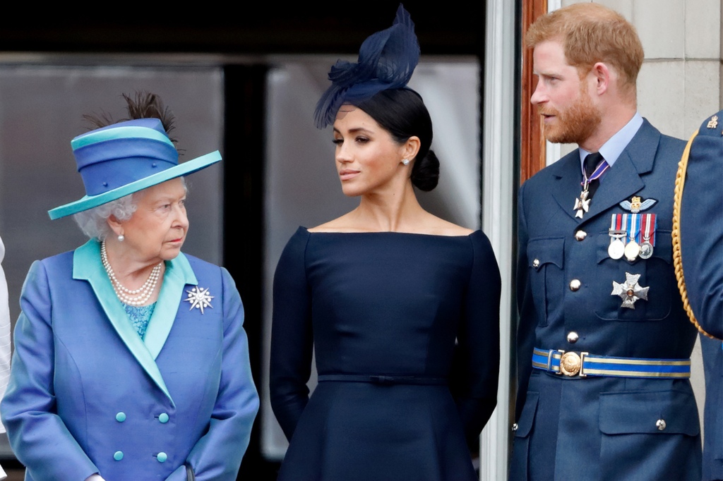 Prince Harry's wife Meghan Markle is not with him at the castle.
