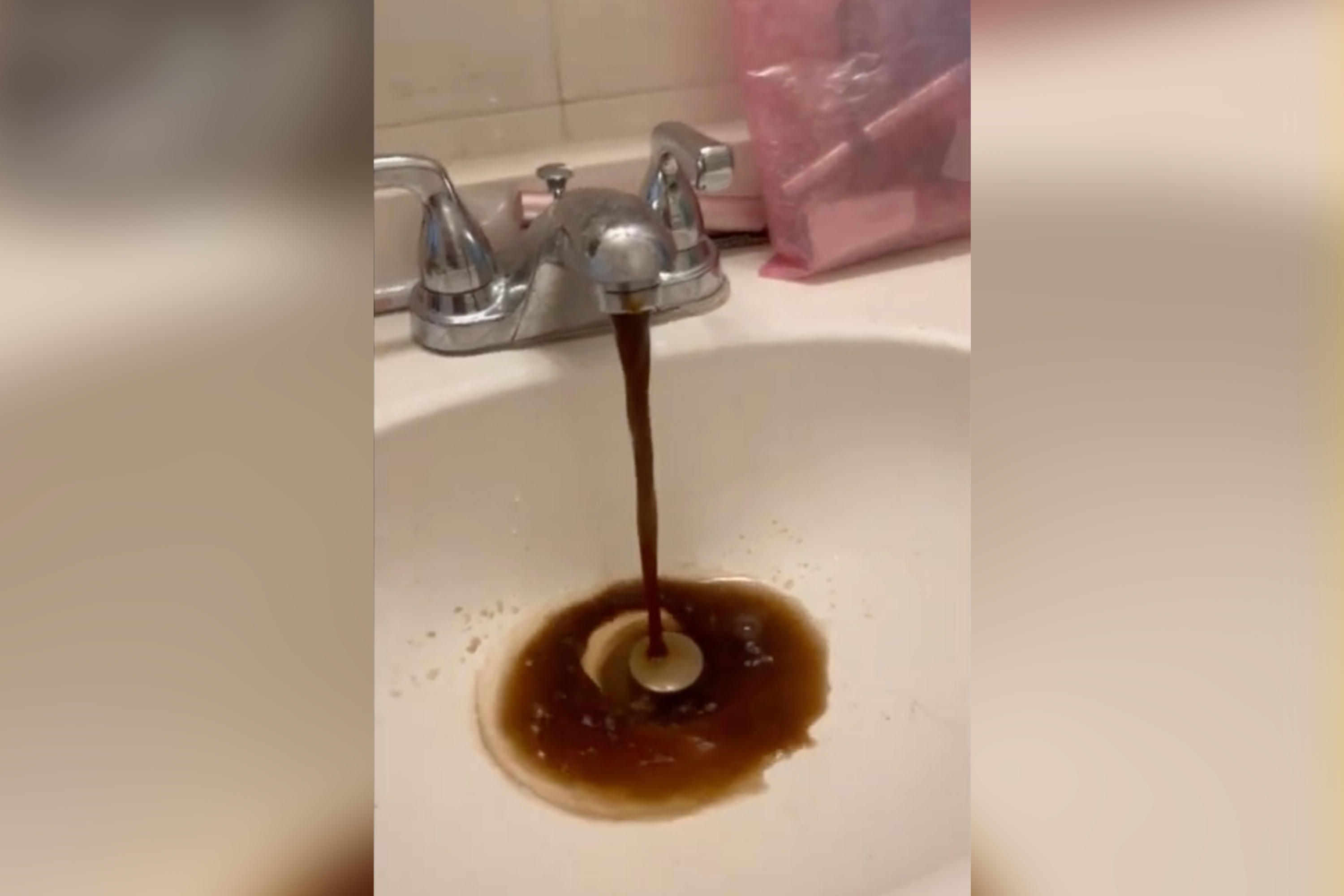 dirty water.