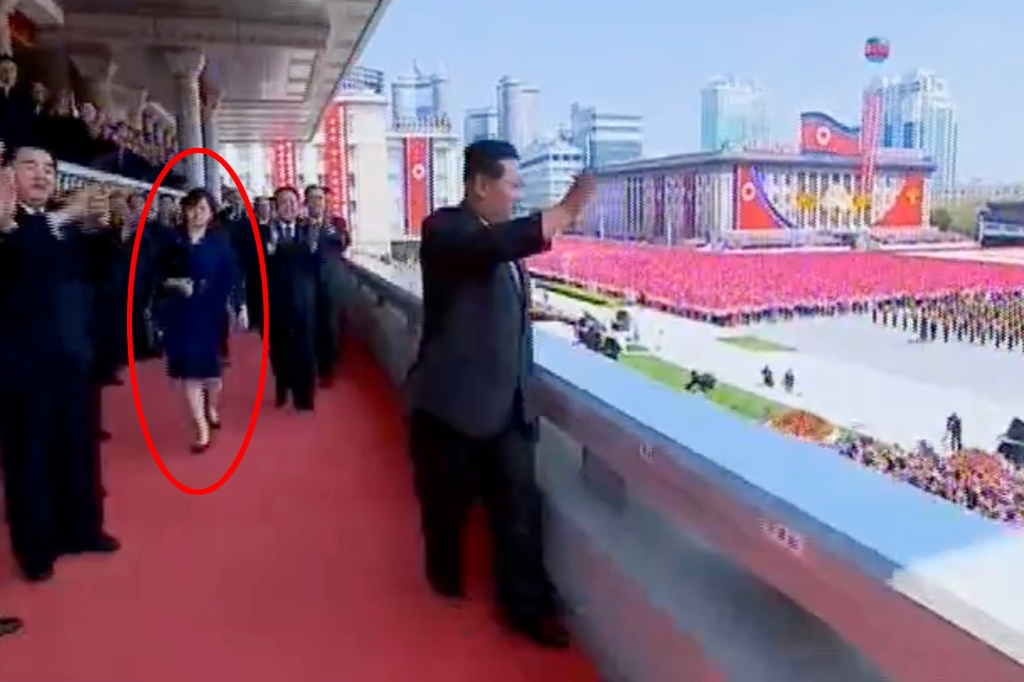 The woman near Kim Jong Un at an event on April 16, 2022.