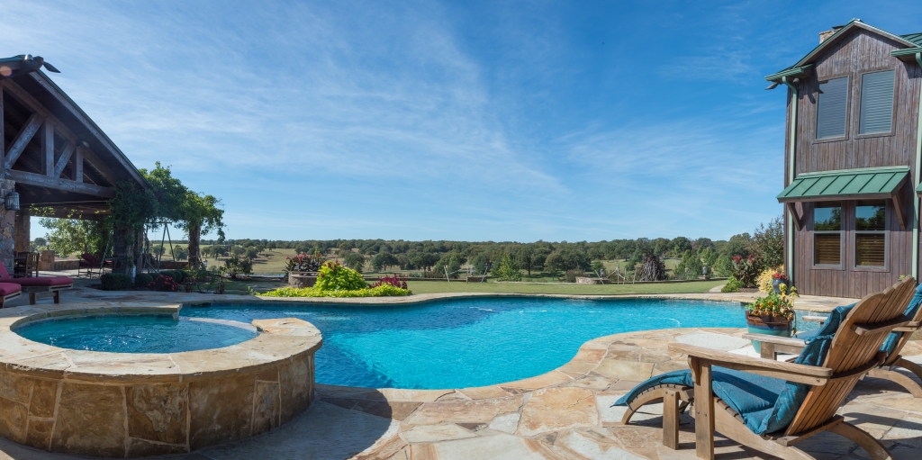 The pool and spa.